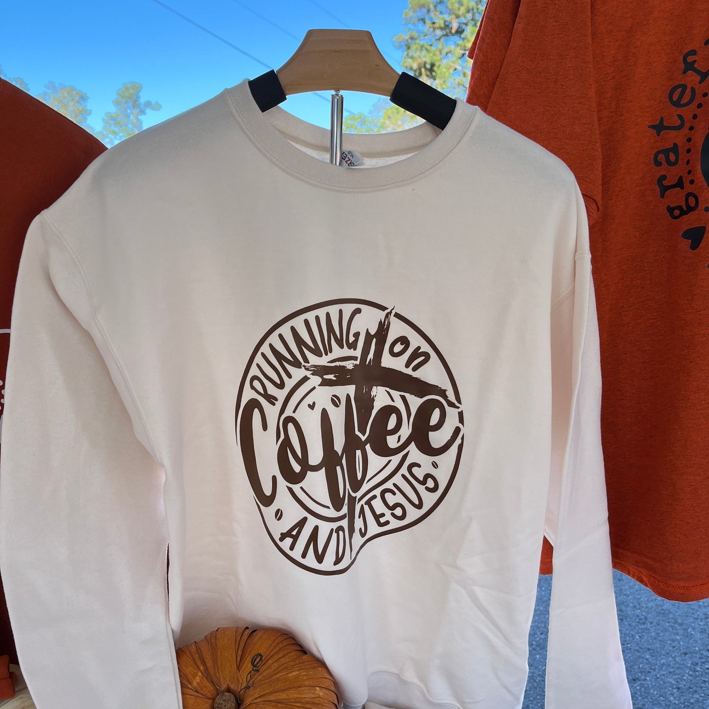 Running on Coffee and Jesus Sweatshirt