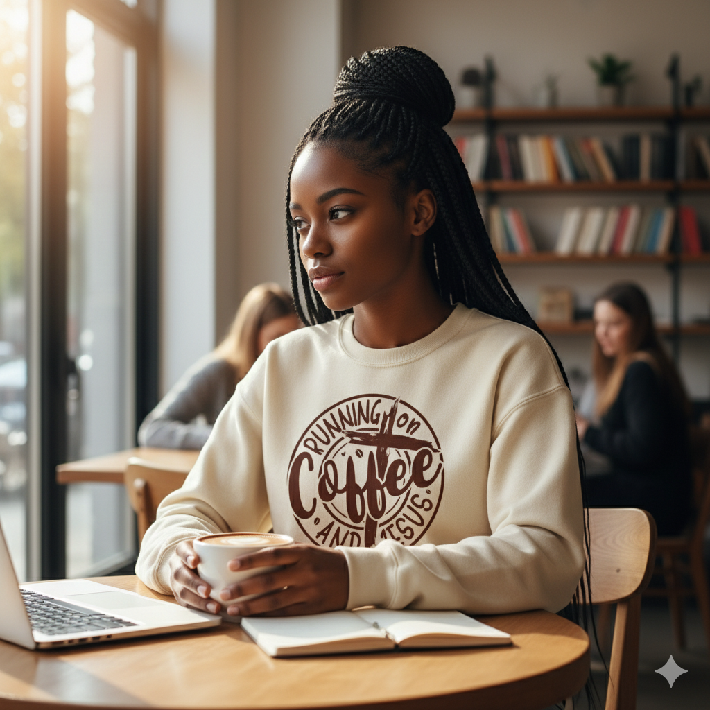 Running on Coffee and Jesus Sweatshirt