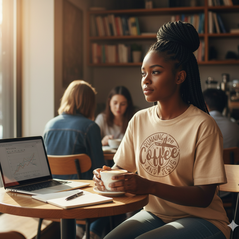Running on Coffee and Jesus T Shirt