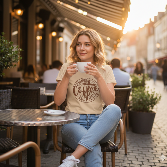 Running on Coffee and Jesus T Shirt